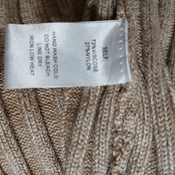 Promesa Ribbed Beige Bodycon Dress Size M - Picture 9 of 9